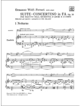 Suite - concertino in fa op. 16 - Ermanno Wolf-Ferrari - Partition